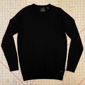 black wool sweater, size L, crew neck Scotch & Soda Amsterdam/The Netherlands